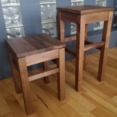 Drewniany Taboret-wysoki