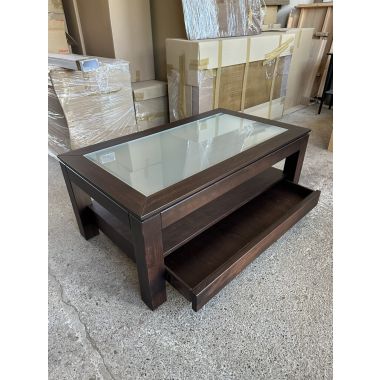 Stolik Kawowy S65 z półką i szybą