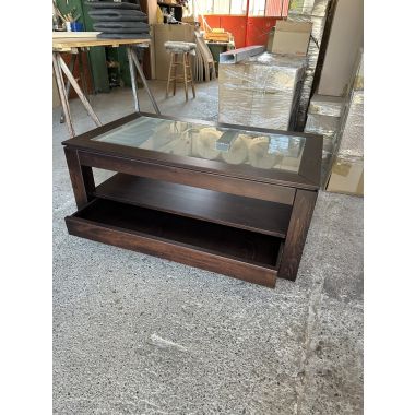 Stolik Kawowy S65 z półką i szybą